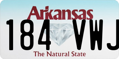 AR license plate 184VWJ