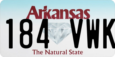 AR license plate 184VWK