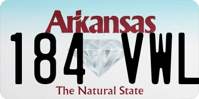 AR license plate 184VWL