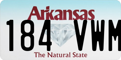 AR license plate 184VWM