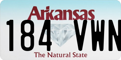 AR license plate 184VWN