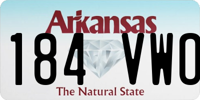 AR license plate 184VWO