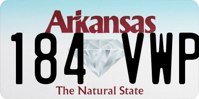 AR license plate 184VWP