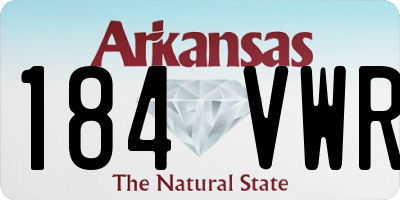 AR license plate 184VWR