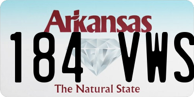 AR license plate 184VWS
