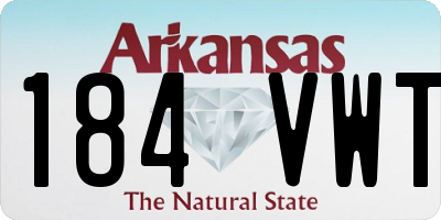 AR license plate 184VWT
