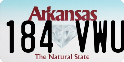AR license plate 184VWU
