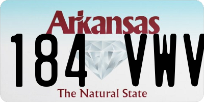 AR license plate 184VWV