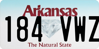 AR license plate 184VWZ
