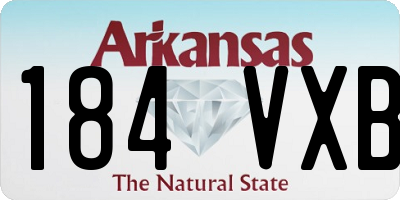 AR license plate 184VXB