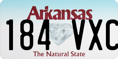 AR license plate 184VXC