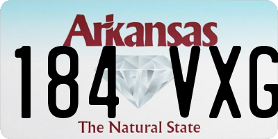 AR license plate 184VXG