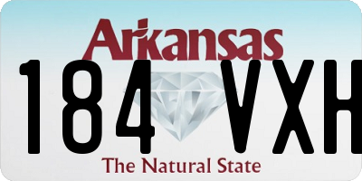 AR license plate 184VXH