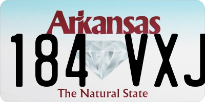 AR license plate 184VXJ