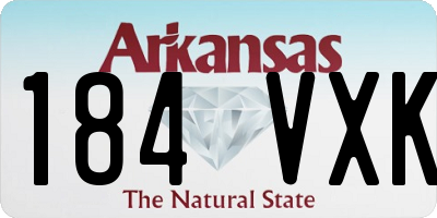 AR license plate 184VXK