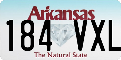 AR license plate 184VXL