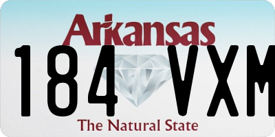 AR license plate 184VXM