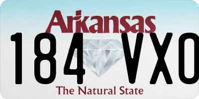 AR license plate 184VXO