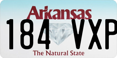 AR license plate 184VXP