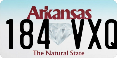 AR license plate 184VXQ