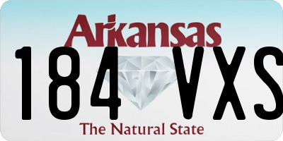 AR license plate 184VXS