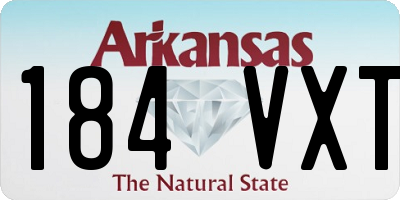 AR license plate 184VXT