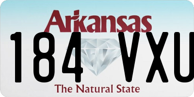 AR license plate 184VXU