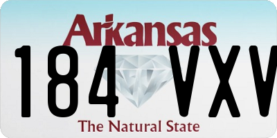 AR license plate 184VXV