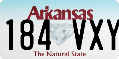 AR license plate 184VXY