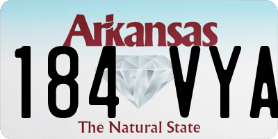 AR license plate 184VYA