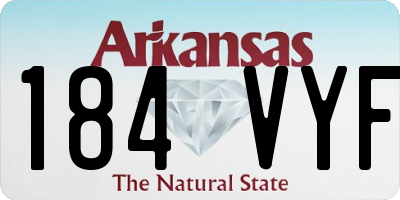 AR license plate 184VYF