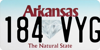 AR license plate 184VYG