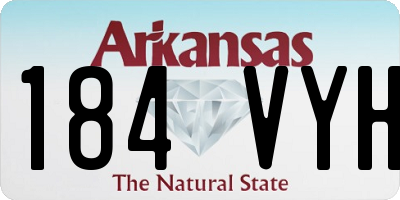 AR license plate 184VYH