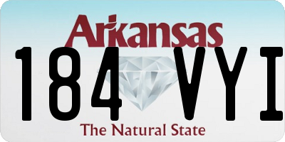 AR license plate 184VYI