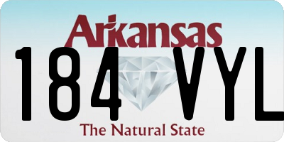 AR license plate 184VYL