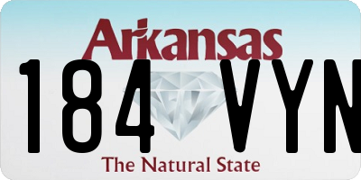 AR license plate 184VYN