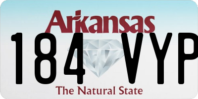 AR license plate 184VYP