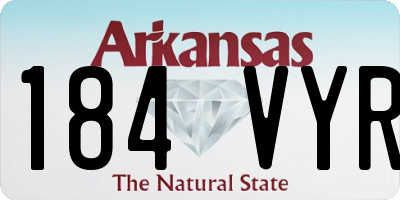 AR license plate 184VYR