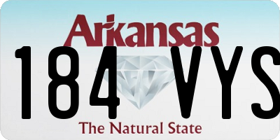 AR license plate 184VYS