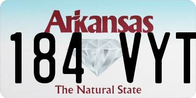 AR license plate 184VYT