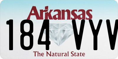 AR license plate 184VYV