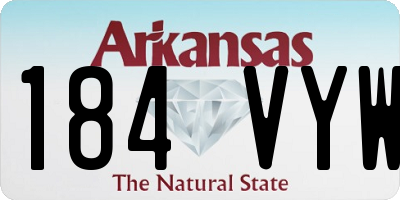 AR license plate 184VYW