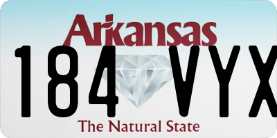 AR license plate 184VYX