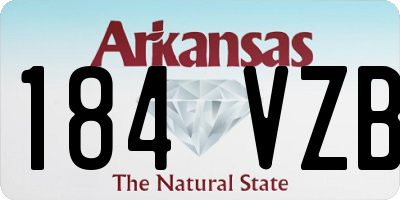 AR license plate 184VZB