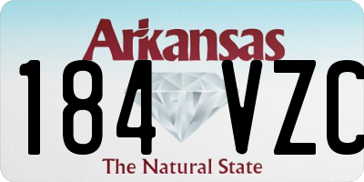 AR license plate 184VZC