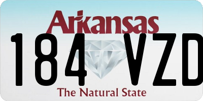 AR license plate 184VZD