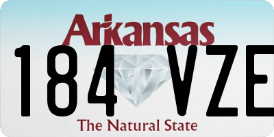 AR license plate 184VZE