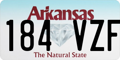 AR license plate 184VZF