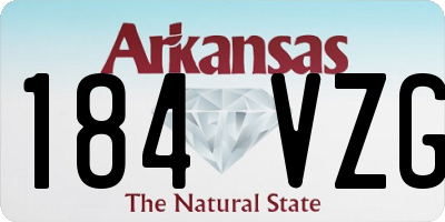 AR license plate 184VZG
