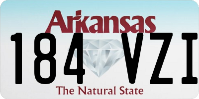 AR license plate 184VZI